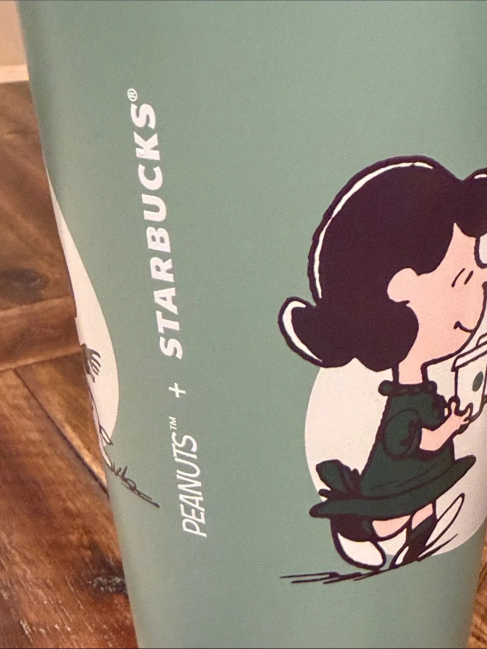 NWT Peanuts x Starbucks Mint Green Snoopy Travel Tumbler
